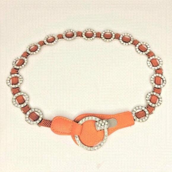 Stretch Belt with Fashion Crystals and Elasticized Band Belt - Picture 1 of 10